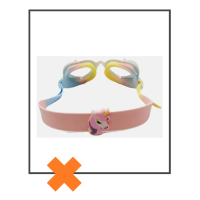 Duikbril hart glitter pastel